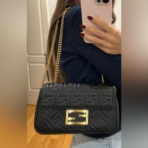 FENDI never used brand new baguette chain midi bag w box and authentication